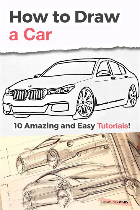 10 Amazing and Easy Step by Step Tutorials & Ideas on How to Draw a Car with Pencils and more ...