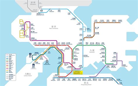 HK MTR map - HK map MTR (China)