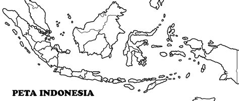 Gambar Peta Indonesia Hitam Putih Sketch Coloring Page