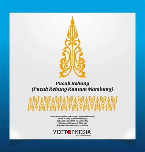 Free Download Vector Motif/Ukiran Melayu Pucuk Rebung Kuntum Mambang | Vectornesia