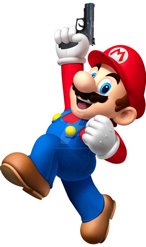 Mario With a Gun by EnderWatson on DeviantArt