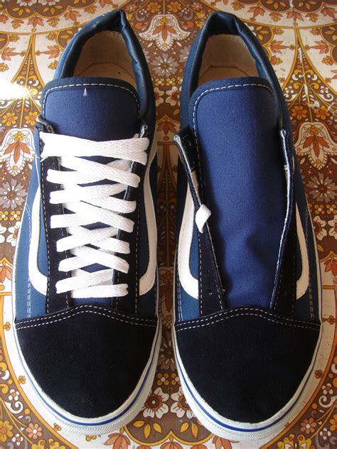 theothersideofthepillow: vintage VANS navy suede canvas OLD SKOOL bmx skate shoes MADE IN USA ...