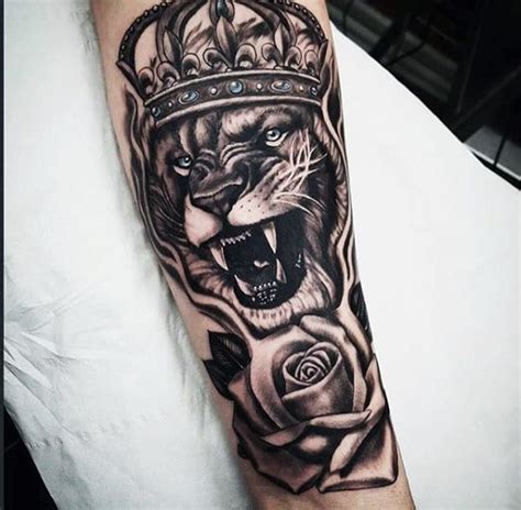 50 Wild Lion With Crown Tattoo Designs for Men [2023 Guide]