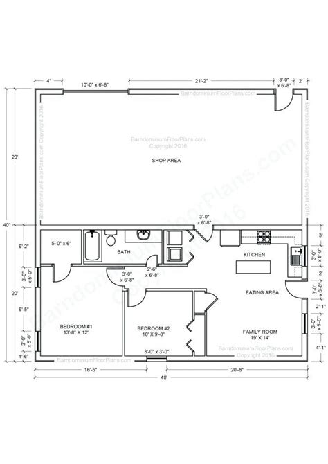 Pole Barn Floor Plans With Living Quarters - Image to u