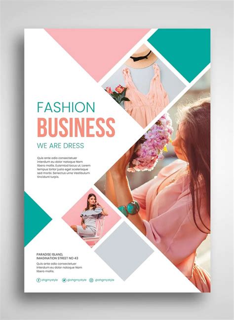 Fashion Business Flyer Template PSD | Volantino per evento, Design volantini, Design brochure