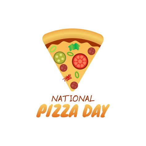 vector graphic of national pizza day good for national pizza day ...