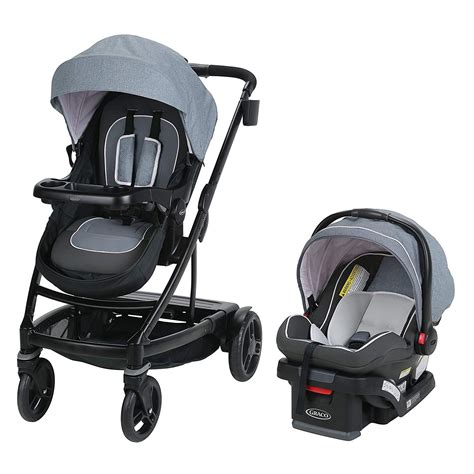 Graco Uno2Duo Baby Single Double Stroller & Infant Car Seat Travel System, Hazel - Walmart.com ...