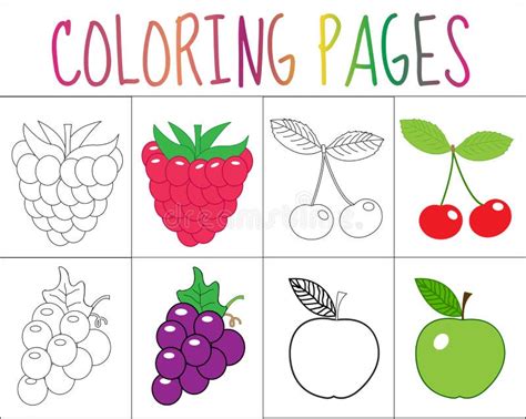 Coloring Fruits Kids Stock Illustrations – 1,201 Coloring Fruits Kids Stock Illustrations ...