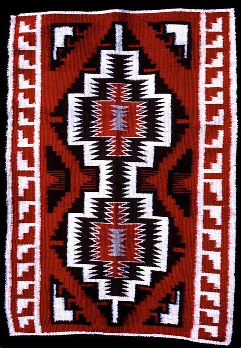 1990s Navajo Rug Traditional Patterns by Vintage Images | Navajo pattern, Native american rugs ...