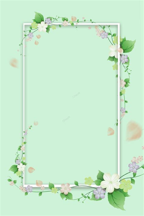 Fresh green flower border theme poster | Flores verdes, Flores de mosaico, Flor minimalista