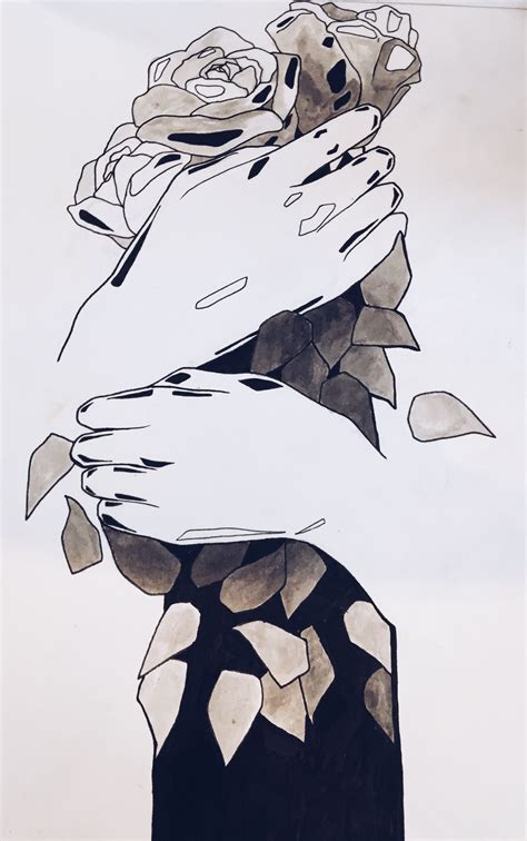 Hands holding flowers | Drawings, How to draw hands, Hands holding flowers