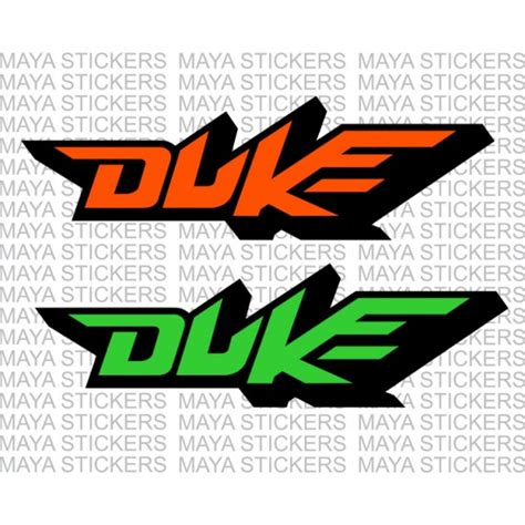 KTM duke logo stickers in custom color and size combinations