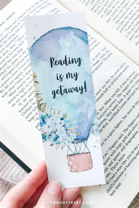 Printable Bookmark With Quote Reading Gifts Book Lover Gift - Etsy ...