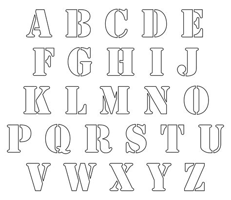 2inchletterstencilsprintable Free Printable Letter Stencils | Images ...