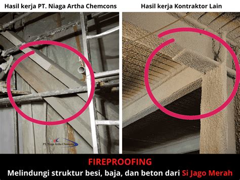 Fireproofing Spray Proteksi Kebakaran Struktur Besi, Baja, Beton