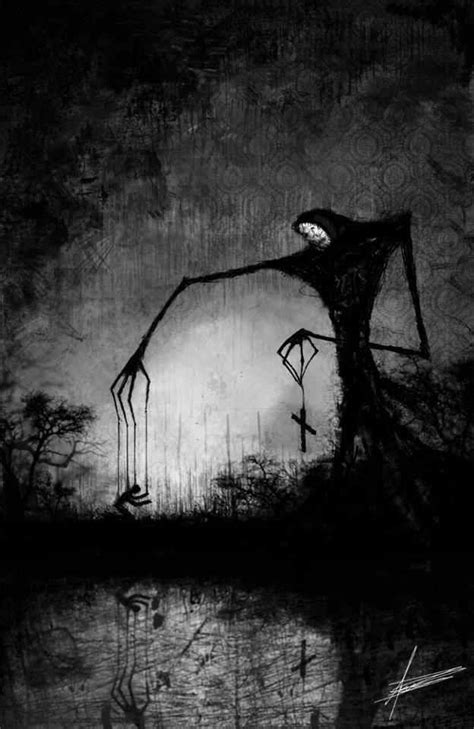 Dark and beautifully done piece Creepy Drawings, Dark Art Drawings, Dark Artwork, Creepy ...