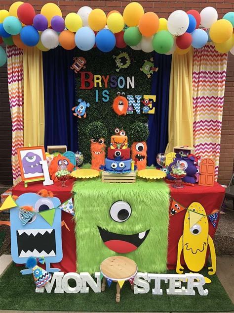 Bryson’s Silly Monster Theme Birthday Party Ideas | Photo 1 of 10 | Monster 1st birthdays ...