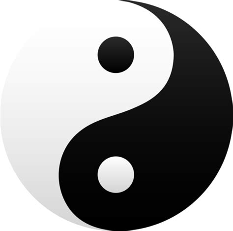 Black and White Yin Yang Symbol - Free Clip Art