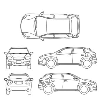 Suv Outline Vector Art PNG Images | Free Download On Pngtree