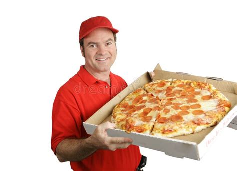 Pizza Delivery Man stock photo. Image of colorful, combo - 7593304