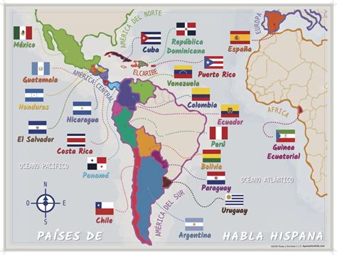 Map Of Spanish Speaking Countries Map Of Spanish Speaking Countries | Images and Photos finder