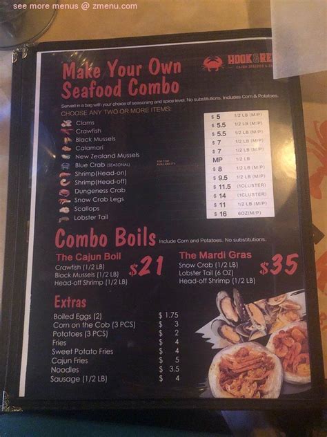 Menu at Hook & Reel restaurant, Rosedale, Pulaski Hwy