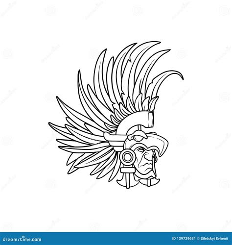 Aztec Eagle Warrior Head