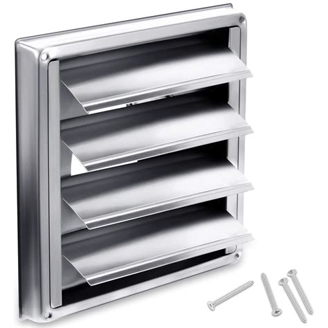 Buy Mudder Stainless Steel External Air Vent Cover Metal Dryer Vent Cover Outdoor Exhaust ...