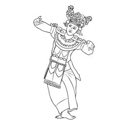 The Balinese Culture Coloring Page for Kids - Free Indonesia Printable ...