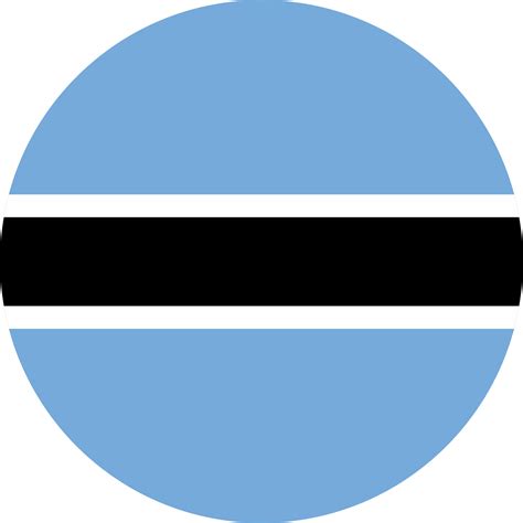 Botswana flag round shape PNG 22120635 PNG