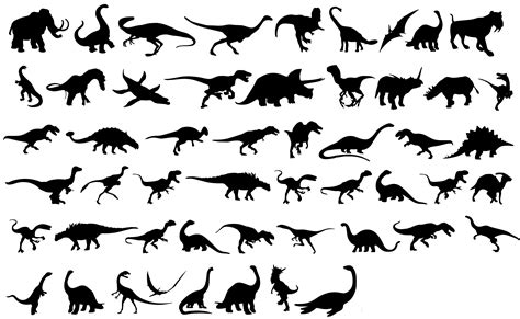 Silhouette Vector Dinosaur Clipart With that each kind tells a different a story