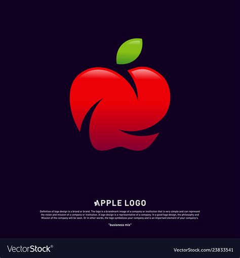 Apple logo design concept fruit creative Vector Image