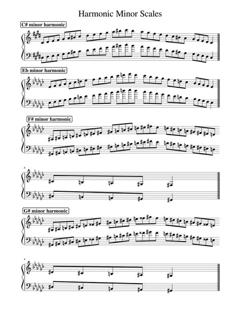 Harmonic Minor Scales - piano tutorial