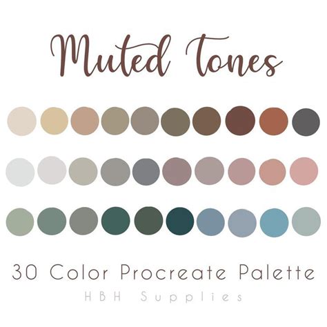 Muted Tones Procreate iPad Procreate Procreate Palette | Etsy in 2021 | Muted color palette ...