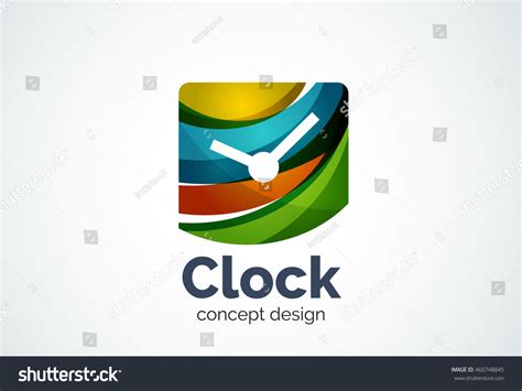 Clock Logo Template Time Management Business Stock Vector (Royalty Free ...