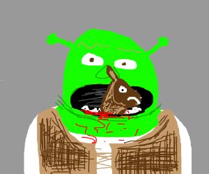 Shrek eats Donkey - Drawception