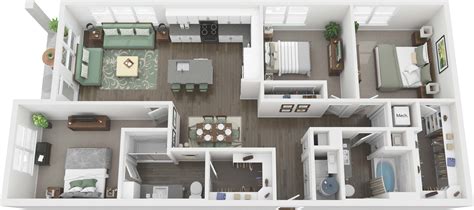 3 Bedroom Apartment Floor Plan With Dimensions Pdf - Home Alqu