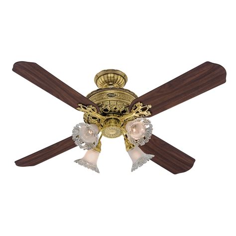 Hunter 52" 1896 Art Nouveau Burnished Brass Ceiling Fan at Lowes.com