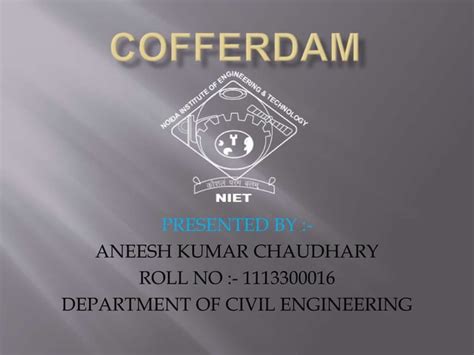 Cofferdam | PPT