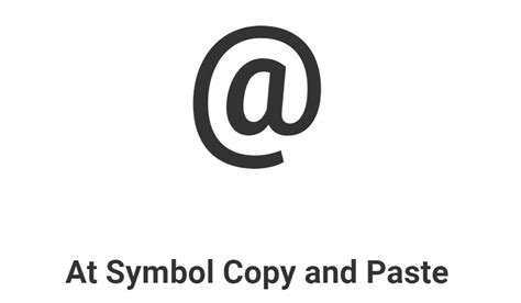 @ At Symbol Copy and Paste - Psfont tk