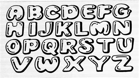 bubble letters - how to draw graffiti bubble letters a-z | write bubble letters - YouTube