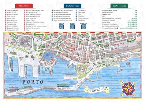 The New Tourist Map of Civitavecchia | Port Mobility Civitavecchia