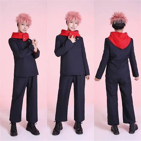 Full Set Jujutsu Kaisen Yuji Itadori Cosplay Costume - Jujutsu Kaisen Merch Store