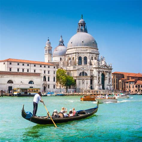 Gondola on Canal Grande with San Giorgio Maggiore at Sunset, Venice ...