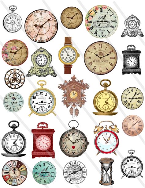 Vintage Clocks Collage