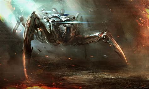 artwork, Concept Art, Fantasy Art, Mech, War, Robot Wallpapers HD / Desktop and Mobile Backgrounds