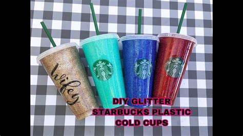 DIY HOW TO: Glitter Reusable Plastic Starbucks Cups - YouTube | Starbucks glitter cup, Starbucks ...