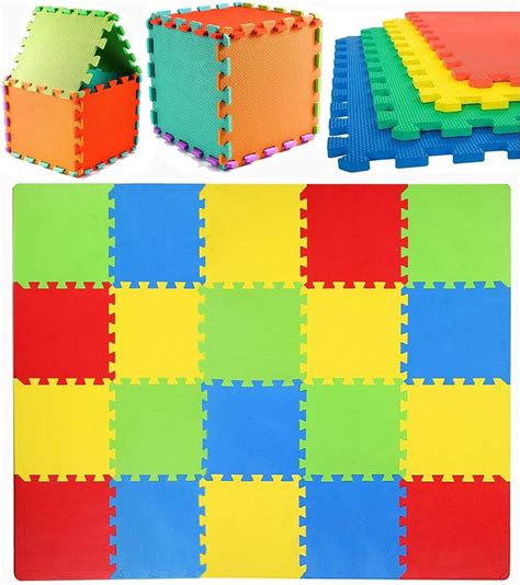 Kangler Kids Puzzle Play Mats, 20pcs Extra Large Colorful Foam Flooring Tiles, Interlocking ...