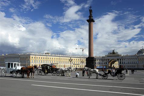 Palace Square and the Alexander Column in St. Petersburg, Russia