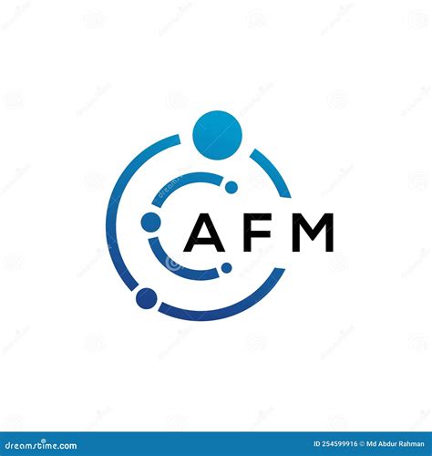 AFM Letter Logo Design On Black Background. AFM Creative Initials ...